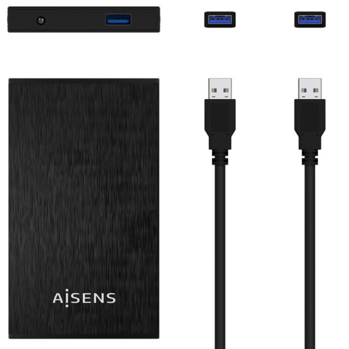 Aisens ASE-2523B Caja Externa 2,5 pulg SATA a USB 3.0, Negra Aisens ASE-2523B Caja Externa 2,5 pulg SATA a USB 3.0, Negra